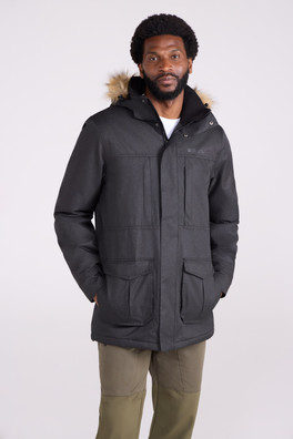 Gorge Mens Waterproof Long Jacket - Black