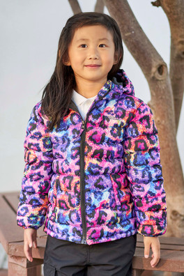 Seasons Kids Printed Padded Jacket - Bright Orange