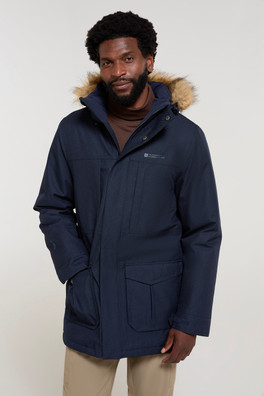 Gorge Mens Waterproof Long Jacket - Navy