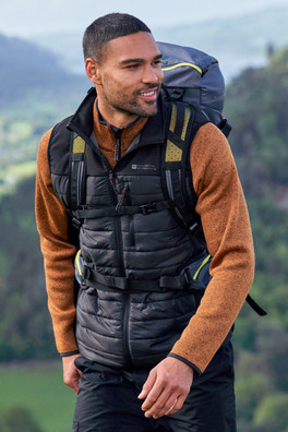 Turbine Mens Padded Hybrid Gilet - Black