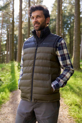 Seasons Mens Padded Gilet - Khaki