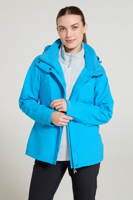Thunderstorm II Womens 3 in 1 Waterproof Jacket - Bright Blue