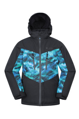 Storm II Kids Printed Extreme Waterproof Ski Jacket - Dark Teal