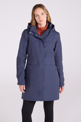 Cloudburst Textured Womens Waterproof Jacket - Navy