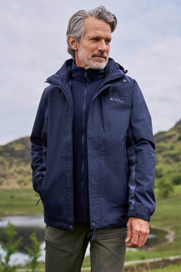 Thunderstorm Mens 3 in 1 Waterproof Jacket - Dark Blue