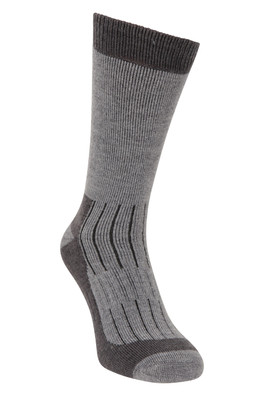 Explorer Mens Merino Mid-Calf Socks - Charcoal