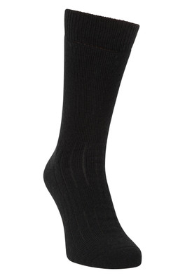 Explorer Mens Merino Mid-Calf Socks - Jet Black