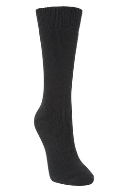 Explorer Womens Merino Thermal Mid-Calf Socks - Jet Black