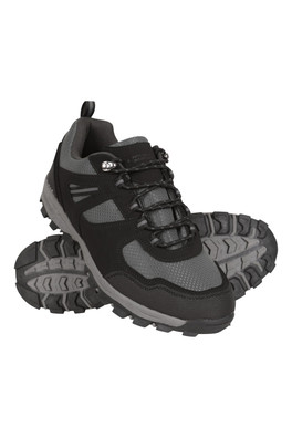 McLeod Mens Outdoor Wide-Fit Walking Shoes - Jet Black