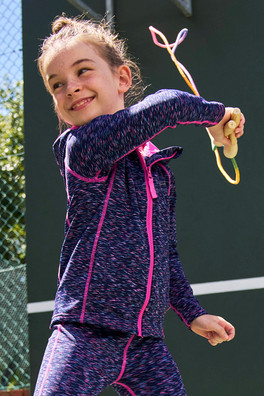 Kayleigh II Kids Stripe Hoodie - Indigo