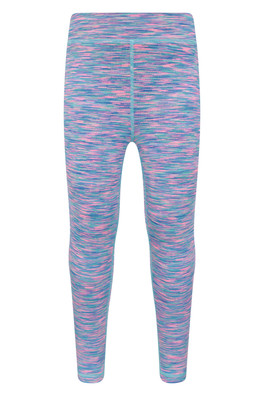 Kayleigh II Space Dye Kids Leggings - Blue