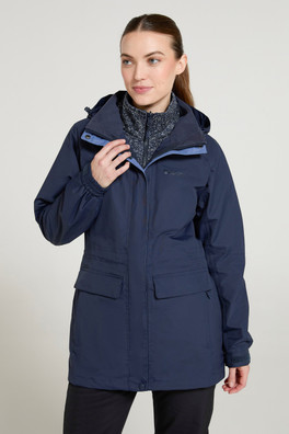 Glacial II Extreme Long 3-in-1 Womens Jacket - Navy