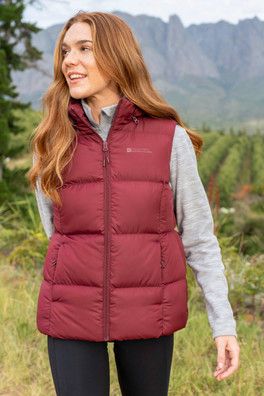 Astral II Womens Padded Gilet - Dark Red