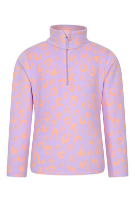 Endeavour Kids Printed Half-Zip Fleece - Light Purple