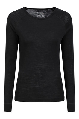 Merino Womens Base Layer Top II - Black