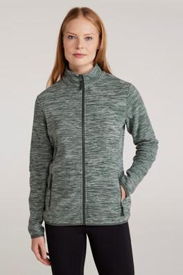 Snowdon Melange II Womens Full-Zip Fleece - Khaki