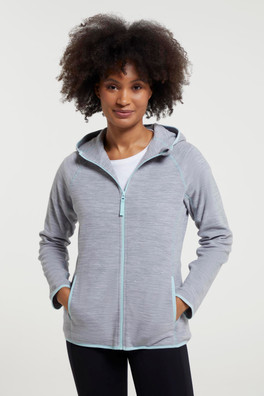 Lleyn Melange II Womens Fleece Hoodie - Light Grey