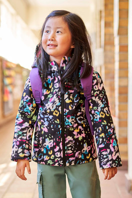 Exodus Kids Printed Water Resistant Softshell Jacket - Lilac