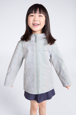Exodus Kids Printed Water Resistant Softshell Jacket - Light Khaki