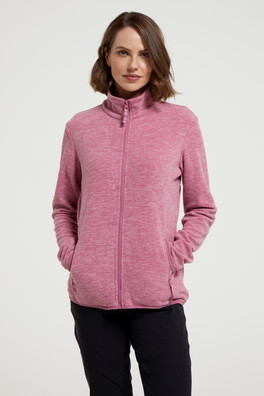Snowdon Melange II Womens Full-Zip Fleece - Pale Pink