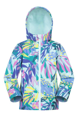 Exodus Kids Printed Water Resistant Softshell Jacket - Pale Green