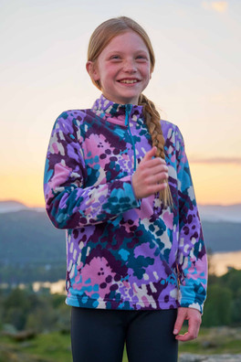 Endeavour Kids Printed Half-Zip Fleece - Off White