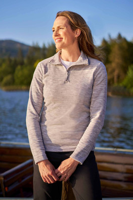Snowdon Melange Womens Fleece - Grey