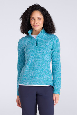 Snowdon Melange Womens Fleece - Light Teal