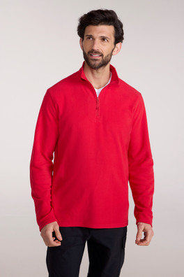 Camber II Mens Half-Zip Fleece - Active Red