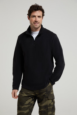 Camber II Mens Half-Zip Fleece - Black