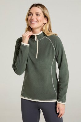 Montana Womens Half-Zip Fleece - Dark Green