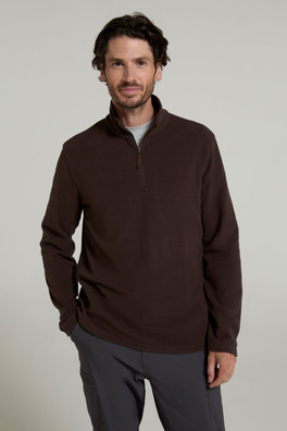 Camber II Mens Half-Zip Fleece - Brown