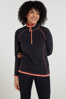 Montana Womens Half-Zip Fleece - Jet Black