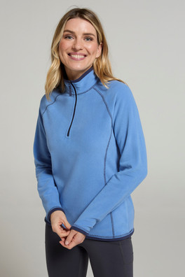 Montana Womens Half-Zip Fleece - Dark Blue