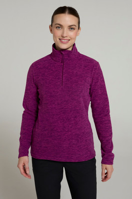 Snowdon Melange Womens Fleece - Grape