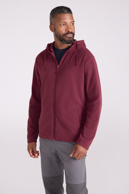 Camber Mens Fleece Hoodie - Burgundy