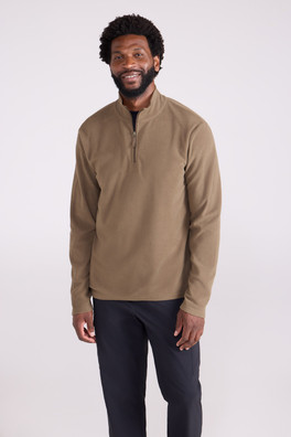 Camber II Mens Half-Zip Fleece - Light Brown