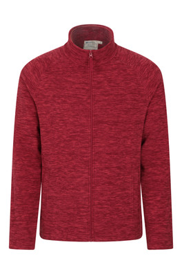 Snowdon II Mens Full-Zip Fleece Jacket - Dark Burgundy