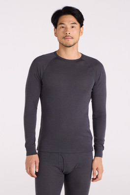 Merino Mens Baselayer Top - Dark Grey