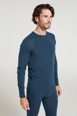 Merino Mens Baselayer Top - Petrol