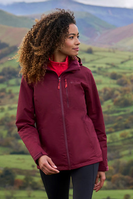 Rainforest II Extreme Womens Waterproof Jacket - Burgundy