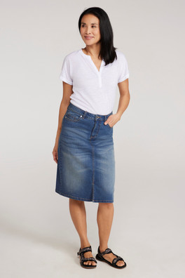 Ash Womens A-Line Denim Skirt - Denim