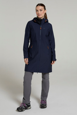 Iona Womens Longline Softshell Jacket - Navy