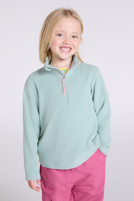 Camber II Kids Half-Zip Fleece - Pale Green