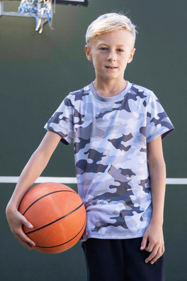 Kids Printed Active T-Shirt - Camouflage