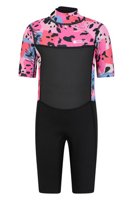 Kids Printed Shorty Wetsuit - Mixed
