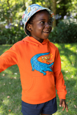 Snappy Croc Kids Hoodie - Orange