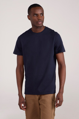Flint Mens Crew Neck T-Shirt - Navy