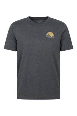 Crest Mountain Mens T-Shirt - Charcoal