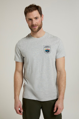 Crest Mountain Mens T-Shirt - Grey